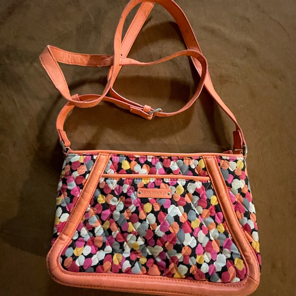 Vera Bradley Colorful Heart Pattern Crossbody Bag